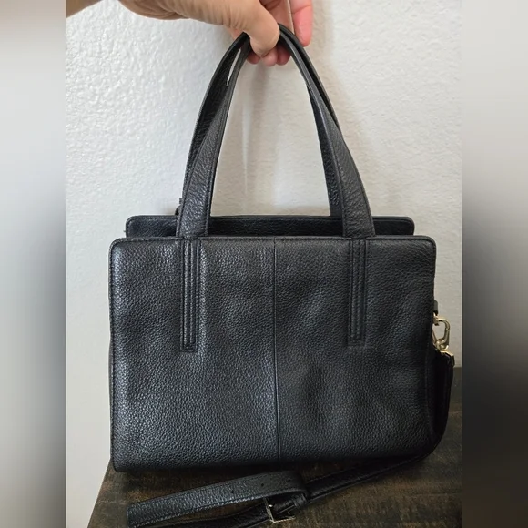 Kate Spade Grey Street Dominque Black Satchel with Gold Accents - Picture 9 of 12